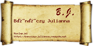 Bánóczy Julianna névjegykártya