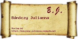 Bánóczy Julianna névjegykártya