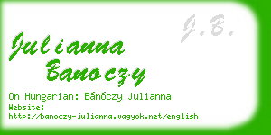 julianna banoczy business card